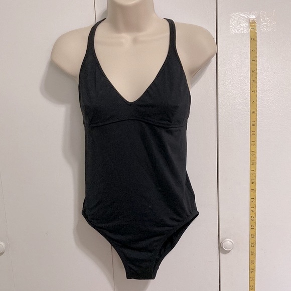 LANDS END CANVAS 1963 Black One Piece Swimsuit Womens 8 - Picture 2 of 13
